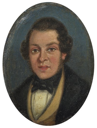 Miniature: Portræt af Abram Constable, bror til kunstneren af John Constable