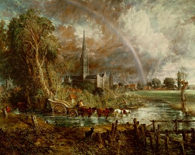 Salisbury Cathedral From the Meadows, 1831 (se 188984-188985 for detaljer) af John Constable