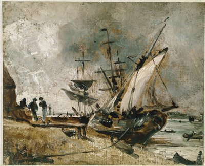 Forsendelse på Orwell, nær Ipswich (olie på lærred af John Constable