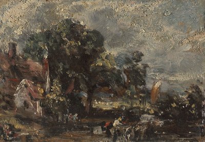 Skitse til "The Haywain" af John Constable