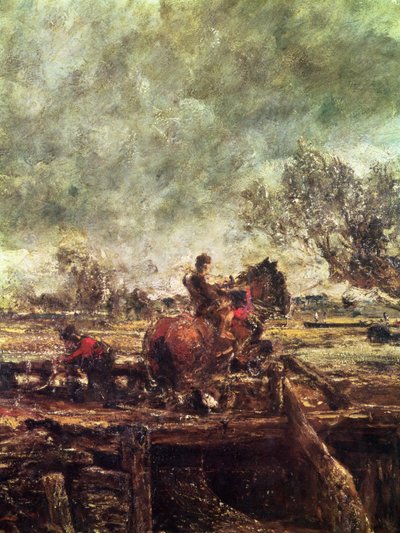Studie til The Leaping Horse (detaljeret) af John Constable