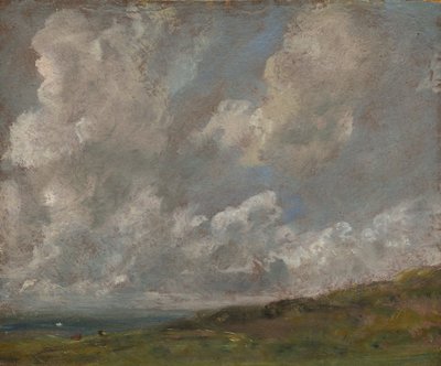 Studie af skyer over et landskab, c.1821-22 af John Constable