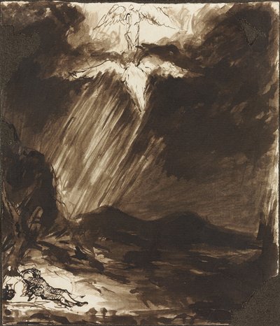 Studie af Jacobs drøm, efter Aert de Gelder af John Constable