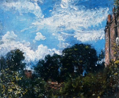 Studie af himmel og træer (olie på lærred) af John Constable