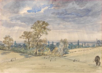 Suffolk landskab af John Constable