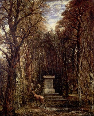 Cenotaph til Reynolds minde, Coleorton, ca. 1833 af John Constable