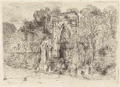 Ruinerne af Netley Abbey af John Constable