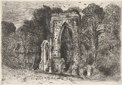 Ruinerne af Netley Abbey af John Constable