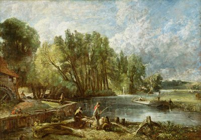 The Young Waltonians - Stratford Mill, ca. 1819-25 af John Constable