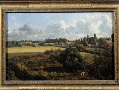 Køkkenhaven og frugthaven Constable Landskab af det engelske landskab. Maleri af John Constable (1776-1837) 1815 Ipswich. Borough Council Museum af John Constable