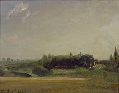 Udsigt mod præstegården, Østre Bergholt af John Constable