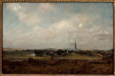 Udsigt over Salisbury i England Maleri af John Constable (1776-1837) (ec.engl.) Søn. 0,35x0,51 m Paris, Musée du Louvre. af John Constable