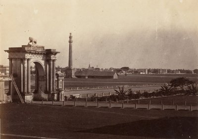 [Udsigt over Chowringhee fra Government House, Calcutta], 1858-61. af John Constantine Stanley