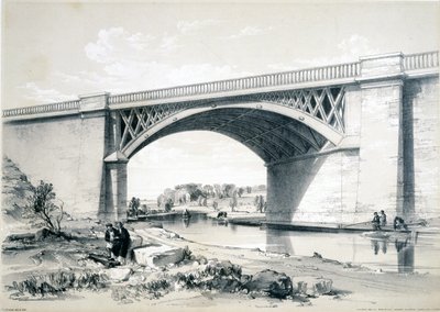 Nash Mill Bridge, nær Kings Langley, Hertfordshire, 1839 af John Cooke Bourne