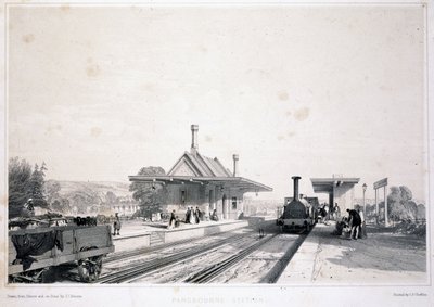 Pangbourne Station, 1846 af John Cooke Bourne