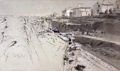Park Village, 26. august 1836 (pen & blæk og vask på papir) af John Cooke Bourne