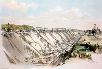 Tring cutting, London & Birmingham Railway, 17. juni 1837 1839 af John Cooke Bourne