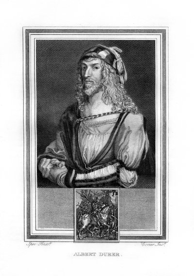 Albert Durer, tysk nordrenæssancemaler og gravør, 1825. af John Corner