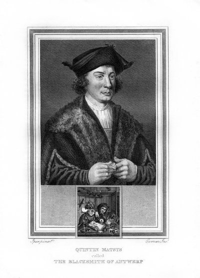 Quentin Matsys, maler i den flamske tradition, 1825. af John Corner