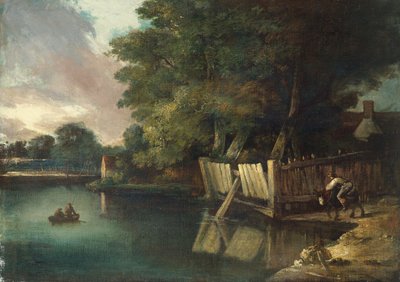 Watering Place, Heigham (olie på lærred) af John Crome
