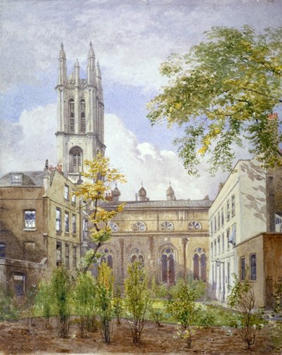 Church of St Michael, Cornhill, City of London, 1882. af John Crowther