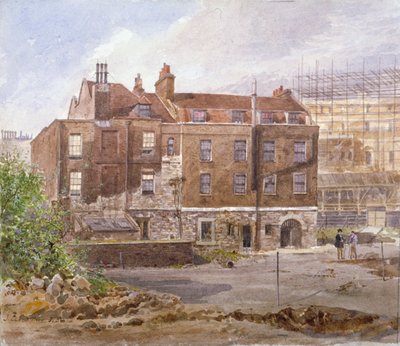 East Front of the Almonry Office, Middle Scotland Yard, Westminster, London, 1884. af John Crowther