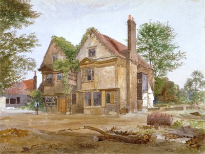 Set forfra af Basing Manor House, Peckham High Street, Camberwell, London, 1884 af John Crowther