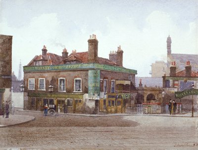 Green Gate Tavern ved krydset af City Road og Bath Street, London, c1880 af John Crowther