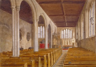 Indvendig visning af kapellet St Peter ad Vincula, Tower of London, Stepney, London, 1883 af John Crowther