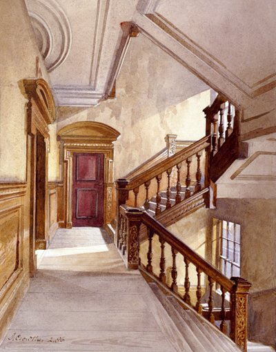 Sir Christopher Wrens hus, Botolph Lane, London, 1886. af John Crowther