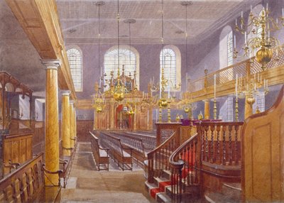 Synagoge, Bevis Marks, City of London, 1884 af John Crowther