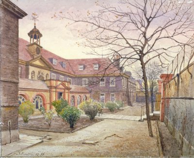 Udsigt over Grey Coat Hospital, Greycoat Place, Westminster, London, 1886 af John Crowther