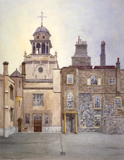 Udsigt over nordsiden af Chapel Tower, Charterhouse, London, 1885. af John Crowther