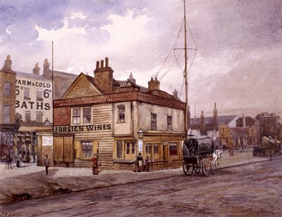 Vine Tavern, Mile End Road, Stepney, London, c1883 af John Crowther
