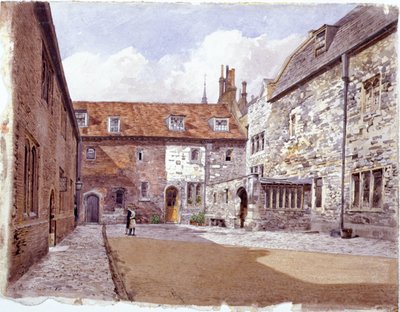 Wash house court, Charterhouse, London, 1884 af John Crowther