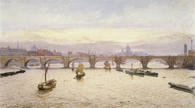 Waterloo Bridge, London, 1888 af John Crowther