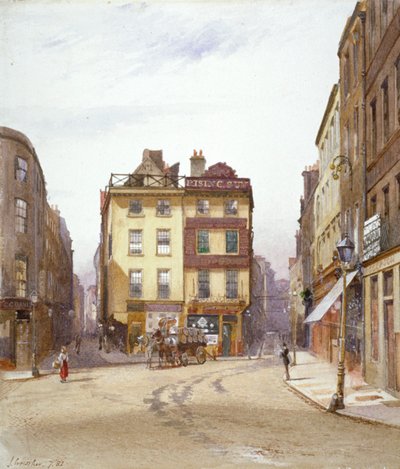 Wych Street og Holywell Street, Westminster, London, 1881 af John Crowther