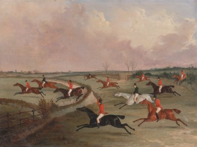 Quorn Hunt in Full Cry: Second Horses, ca. 1835. af John Dalby