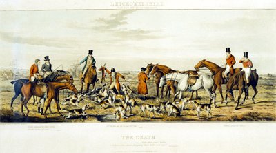 The Death, The Leicestershires, graveret af Henry Alken (1785-1851) 1825 (farvegravering) af John Dean (after) Paul