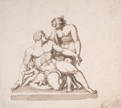 Studie af en skulpturgruppe: Mars, Venus og Amor af John Deare