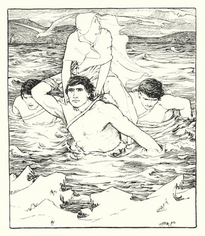 Illustration til The Story of Deirdre (litografi) af John Dickson Batten
