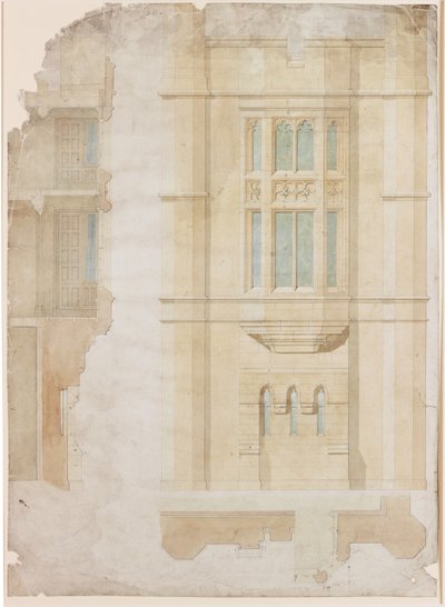 Design til Oriel Window, Holme Eden (blæk) af John Dobson