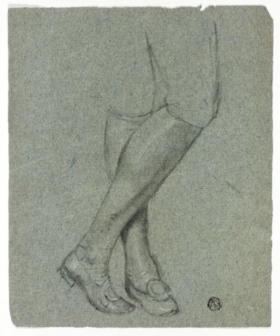 Stående figurs krydsede ben af John Downman