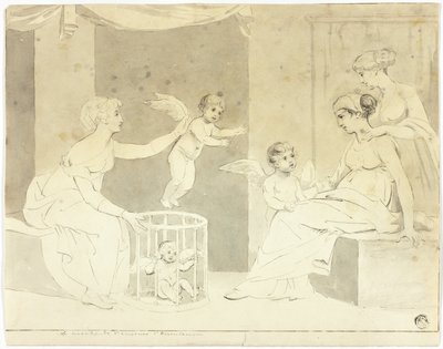 Kærlighedens sælger (efter Herculancum-frisen) af John Downman