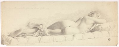 Gammel statue af sovende Hermafrodit af John Downman