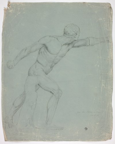 Borghese Gladiator fra statuen i Rom af John Downman