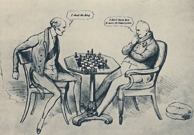 A Game at Chess: Lord Grey Playing William IV, 1948 af John Doyle