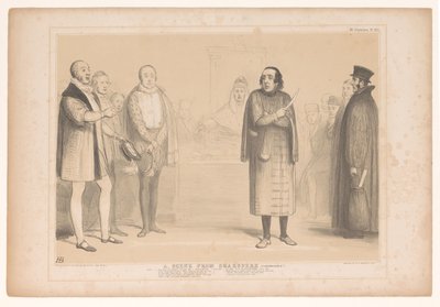 Spotprent mødte Disraeli som Shylock En scene fra Shakspere (komprimeret!) (titel på objekt) HB Sketches (serietitel på objekt) af John Doyle