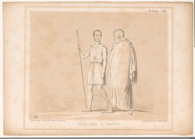 Spotprent mødte Lord Lincoln og Sir Robert Peel Telemachus og mentor (titel på objekt) HB Sketches (serietitel på objekt) af John Doyle