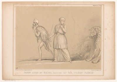 Spotprent mødte Richard Cobden som Jason Jason, hjulpet af Medea, bærer Golden-Fleece